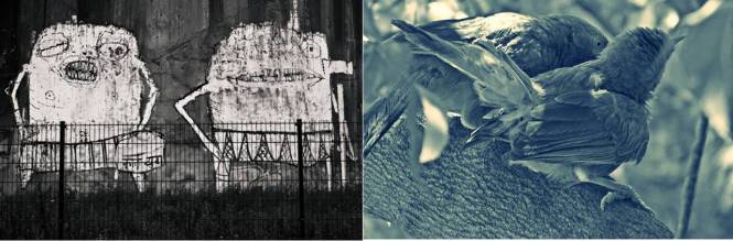 Men on the wall Martin creative commons lovebirds1